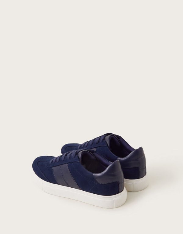 Monsoon Faux Suede Trainers Blue - Image 3