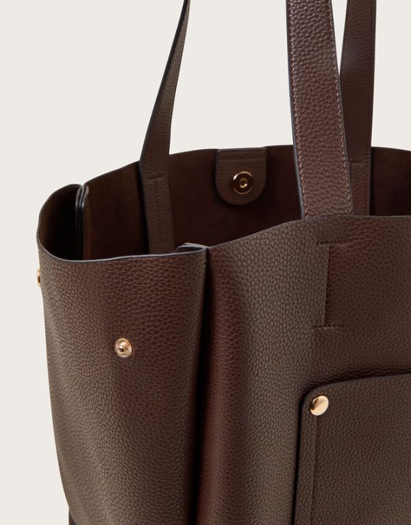 Monsoon Zoe Faux Leather Pocket Tote Bag - Image 3