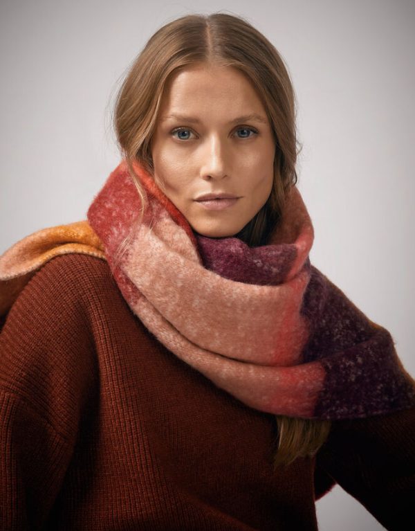 Monsoon Iris Fluffy Stripe Scarf - Image 3