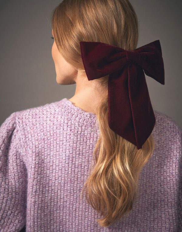 Monsoon Velvet Bow Hair Clip - Image 4