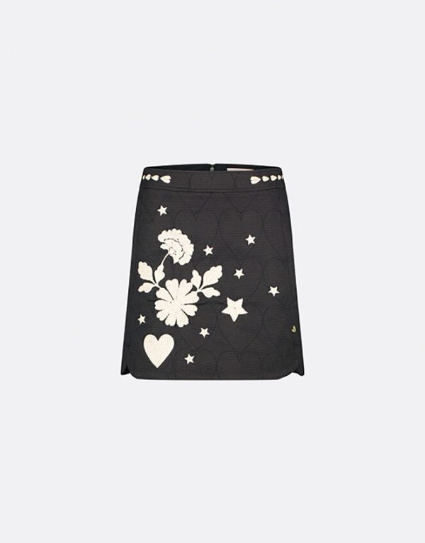 Monsoon Fabeinne Chapot Tori Embroidered Skirt Black - Image 6