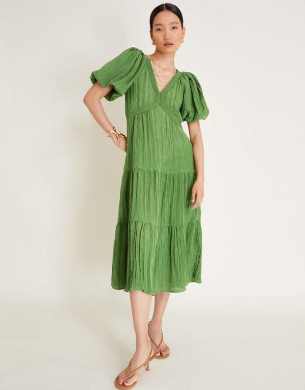 Monsoon Lydia Tea Dress Green - Image 2