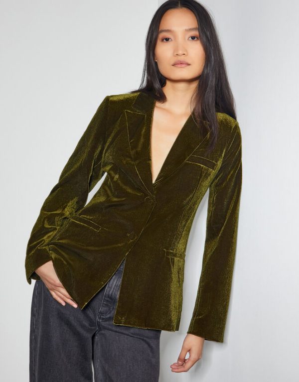 Monsoon Vicky Velvet JacketGreen