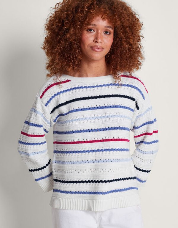 Monsoon Sainy Stitch Jumper Ivory