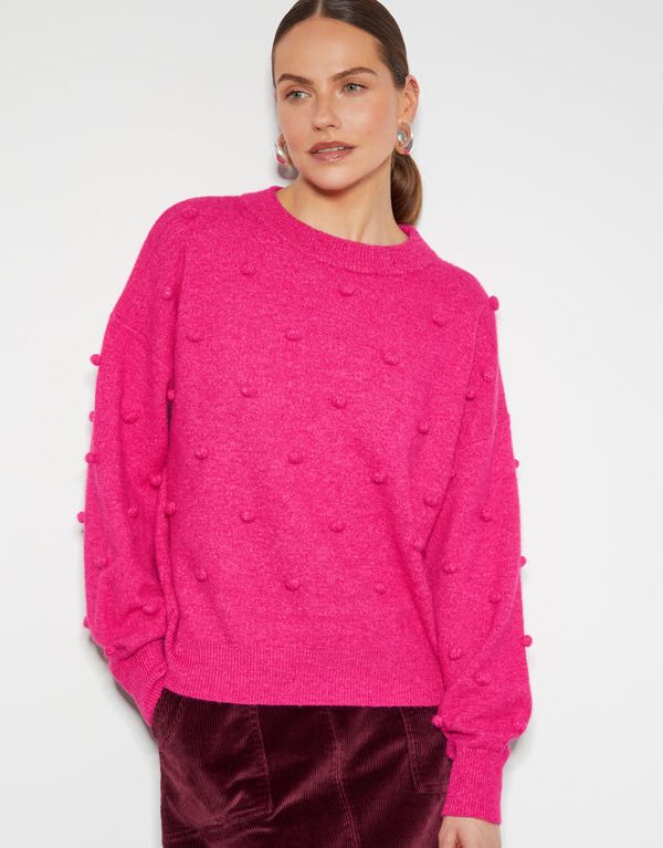 Monsoon Bonita Bobble Jumper Pink