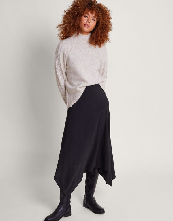 Monsoon Fenn Flare Skirt Black