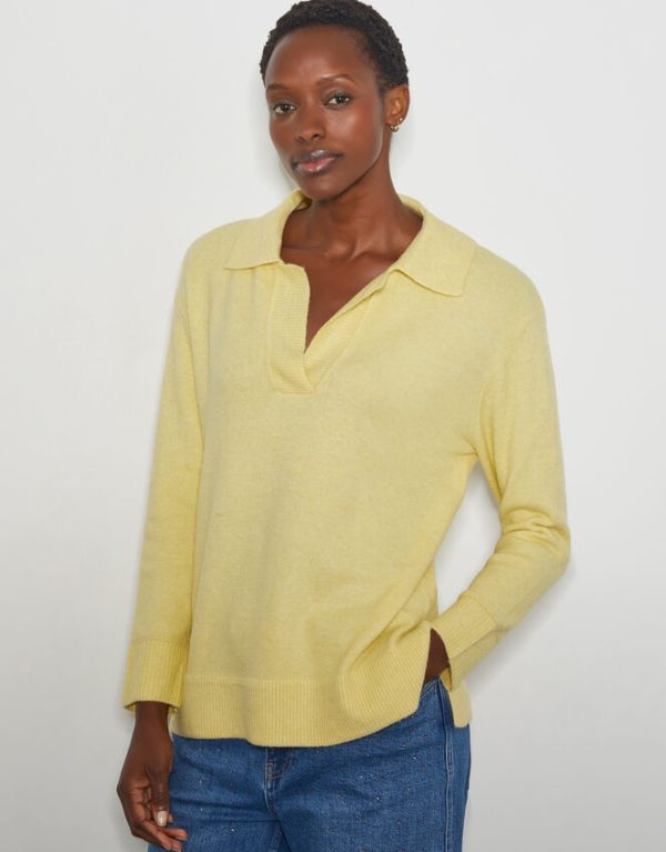 Monsoon Carla Collar Jumper Yellow