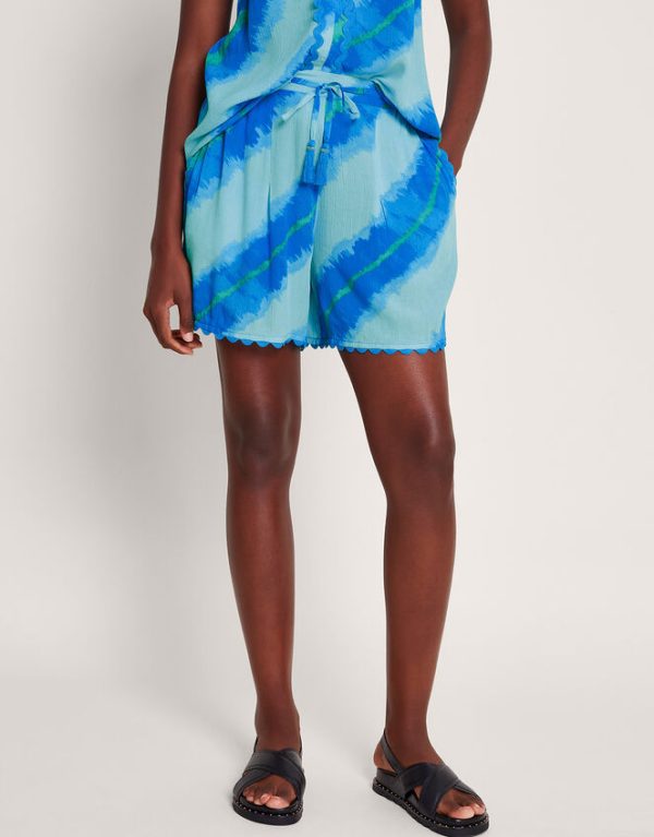 Monsoon Zifia Stripe Shorts Blue