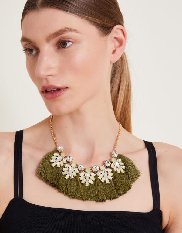 Monsoon Beaded Fringe Necklace