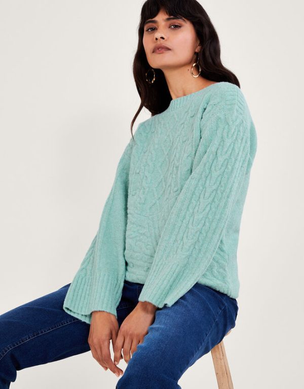 Monsoon Satu Stitch Jumper Green