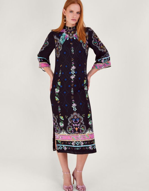 Monsoon Miranda Tunic Midi Dress Black - Image 2