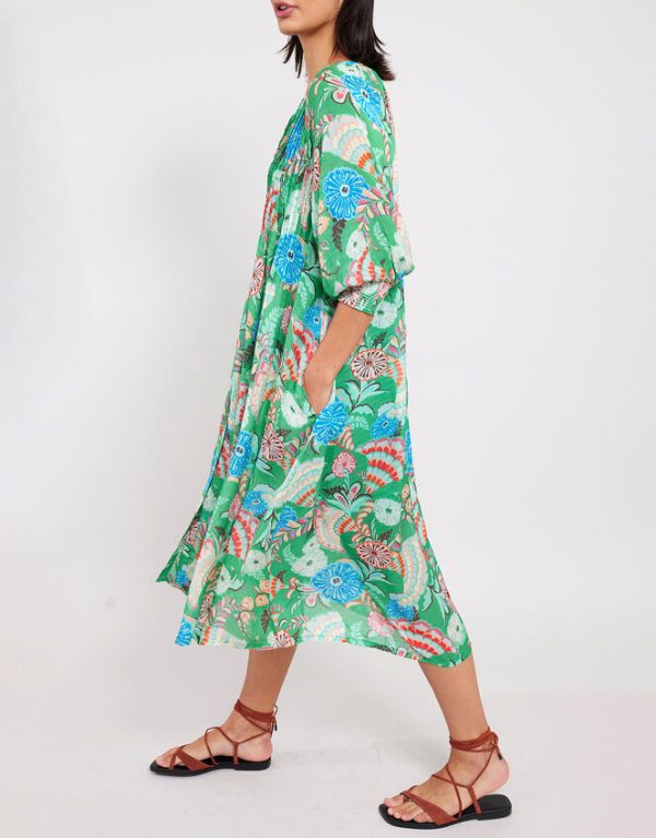 Monsoon East Santa Maria Dress Green - Image 2