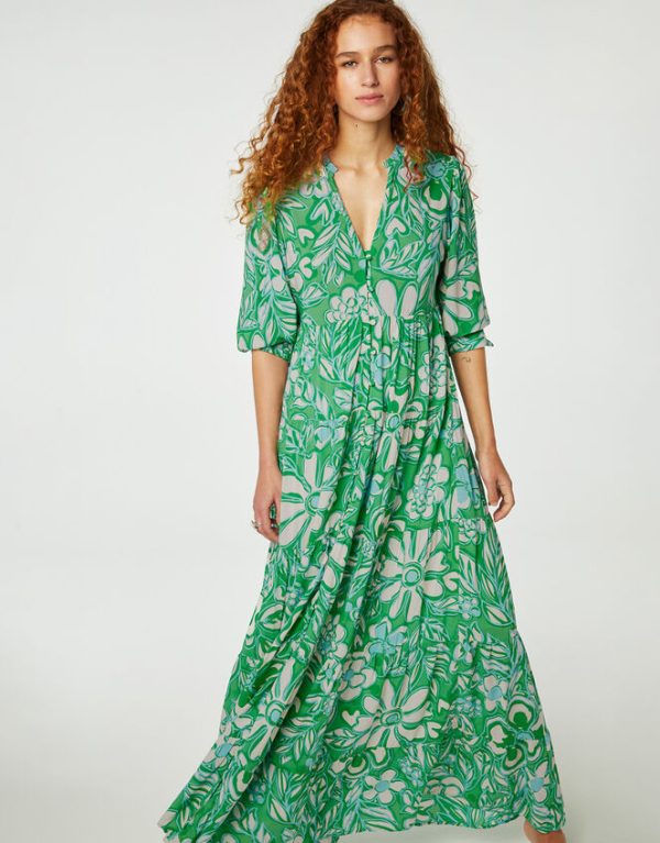 Monsoon Fabienne Chapot Cala Dress Green - Image 2