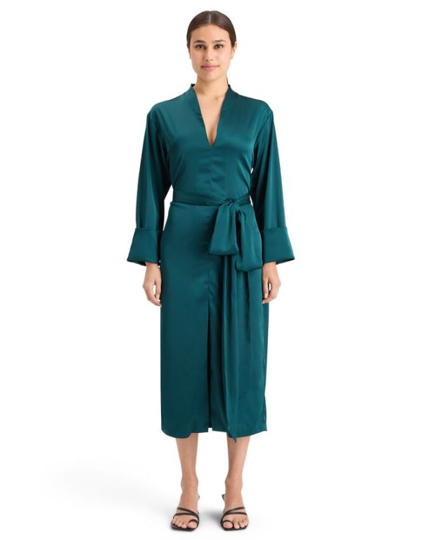 Monsoon Scotch and Soda Kimono Midi Dress Green - Image 2