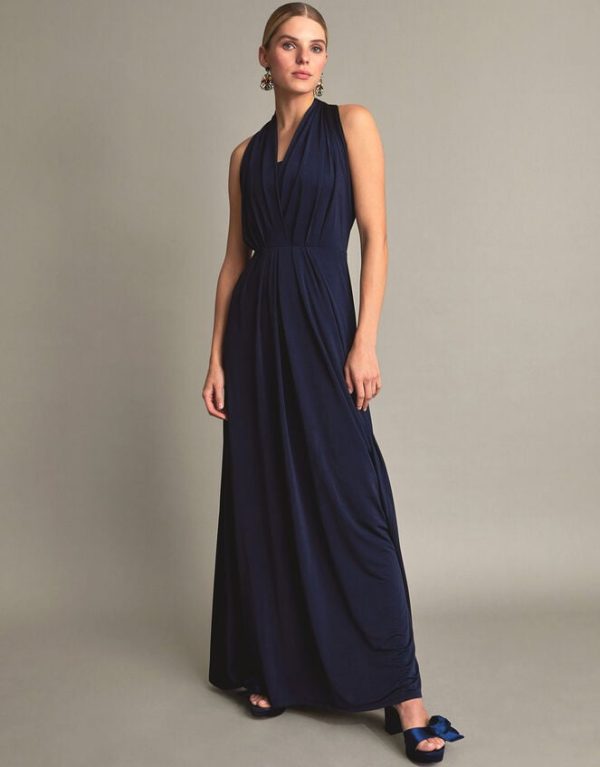 Monsoon Thea Multiway Bridesmaid Dress Blue