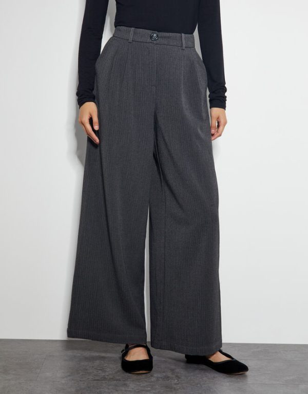 Monsoon Wren Wide Leg Trousers Grey - Image 2