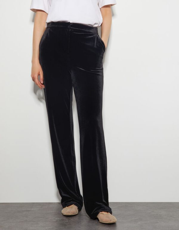 Monsoon Vada Velvet Trousers Black - Image 2