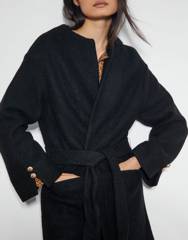 Monsoon Wendy Open Front Knit Coat Black - Image 2