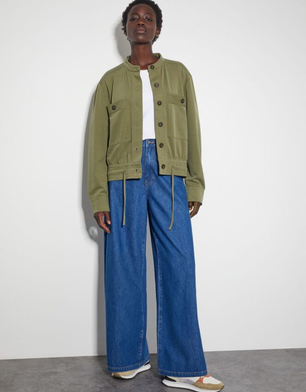 Monsoon Ulla Utility Bomber Jacket Green - Image 2