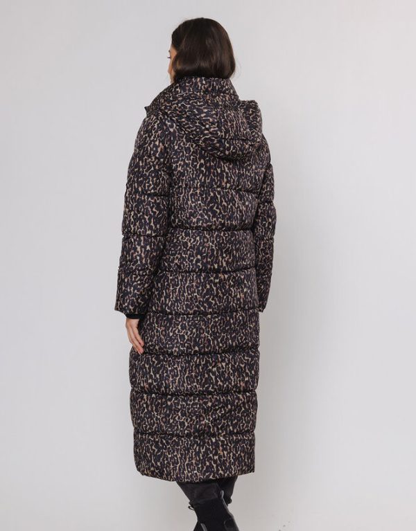 Monsoon Rino and Pelle Leopard Print Coat Brown - Image 3