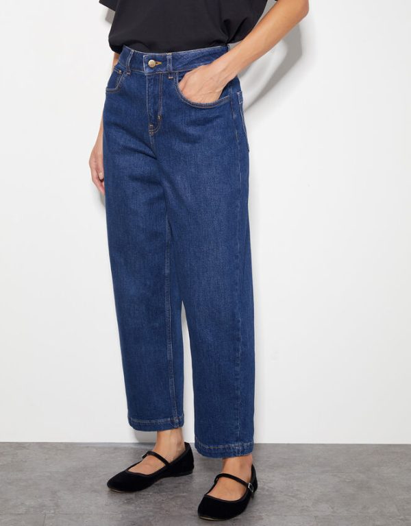 Monsoon Betty High Waist Barrel Jeans Blue - Image 3