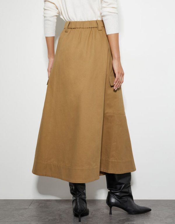 Monsoon Hanna Cargo Maxi Skirt Natural - Image 3