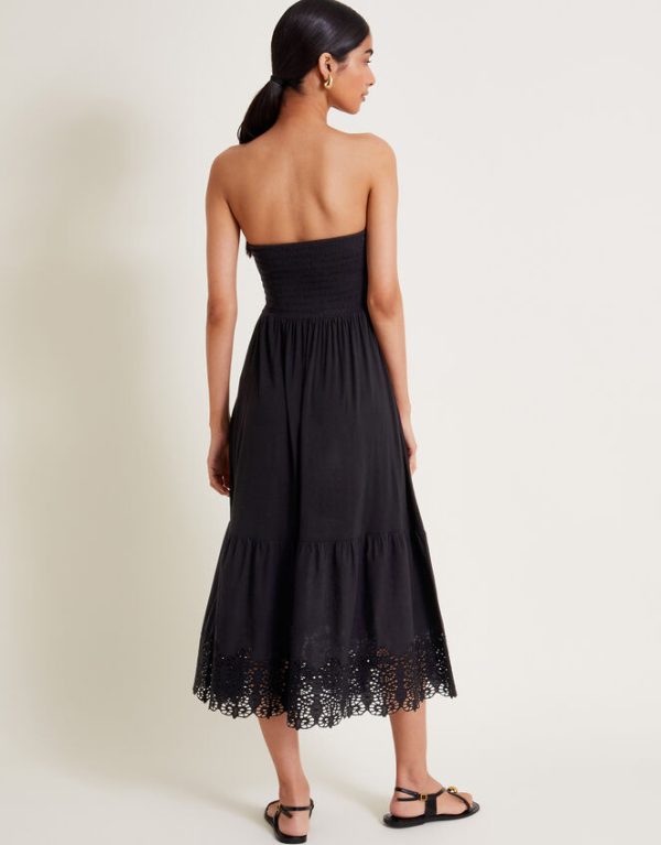 Monsoon Bailey Bandeau Dress Black - Image 3