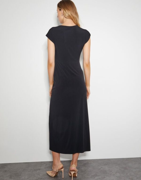 Monsoon Carla Embellished Cowl Midi Dress Black - Image 3