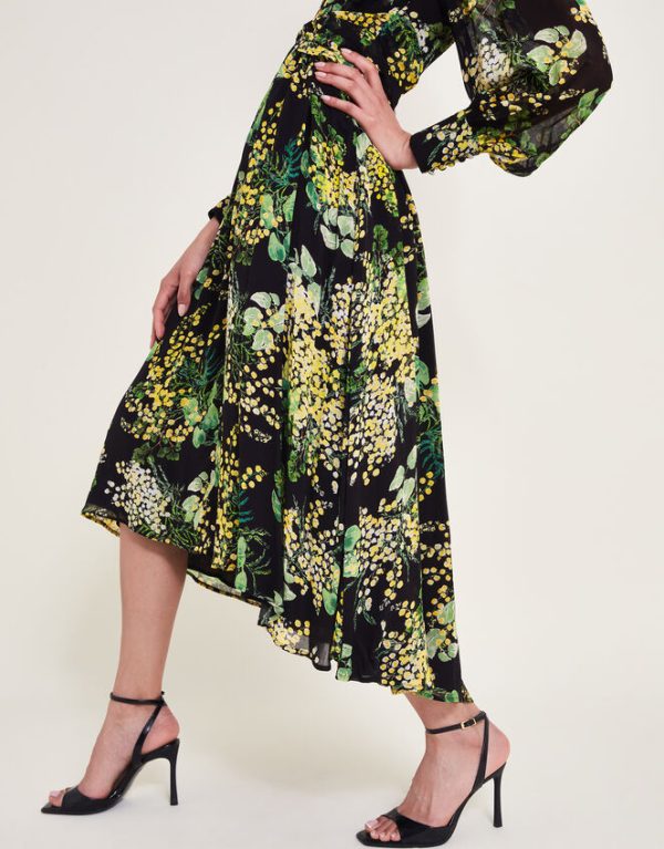 Monsoon Valeria Print Dress Black - Image 3