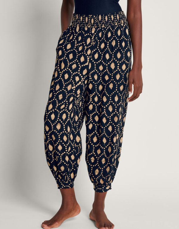 Monsoon Rhea Batik Dye Trousers Black - Image 2