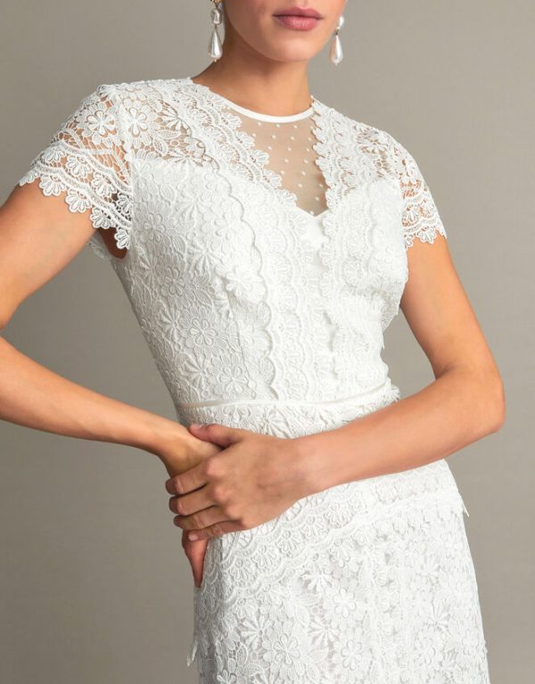 Monsoon Sienna Lace Bridal Dress Ivory - Image 2