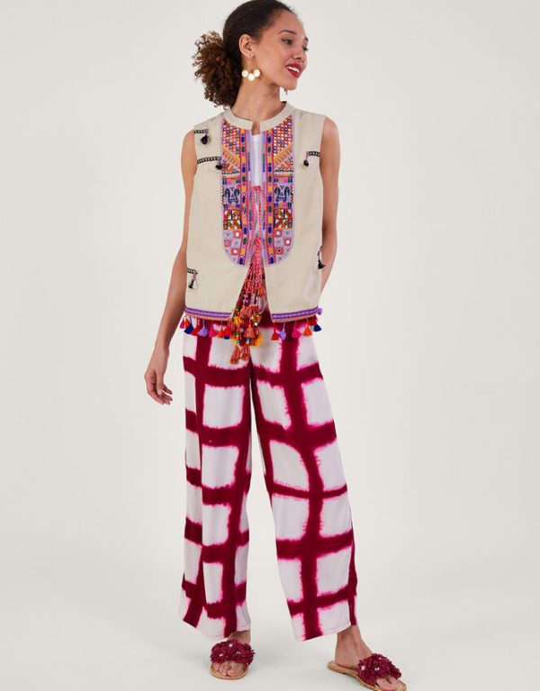 Monsoon Embroidered Statement Tassel Waistcoat - Image 2