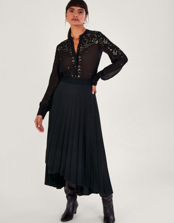 Monsoon Greta Embellished Blouse Black - Image 2