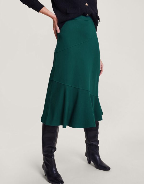 Monsoon Ava A-Line Ponte Skirt Green - Image 2