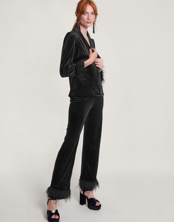 Monsoon Raegan Feather Shirt Black - Image 3