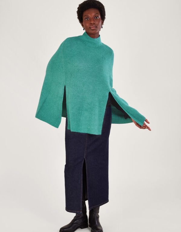 Monsoon Ribbed Poncho - Image 2