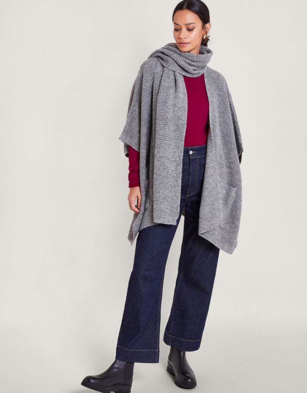 Monsoon Knit Poncho and Scarf - Image 2