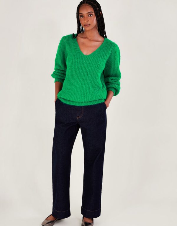 Monsoon V-Neck Jumper Green - Image 2