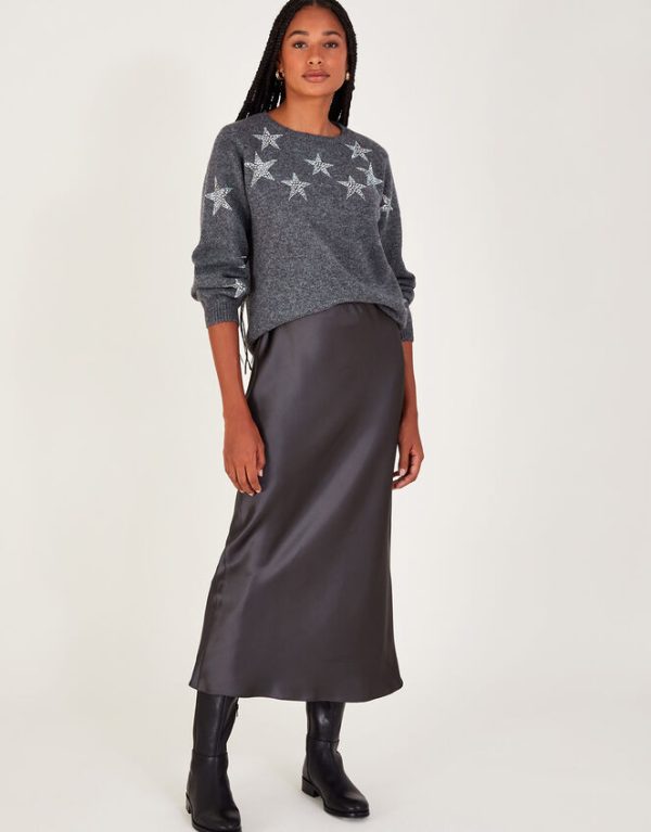 Monsoon Sabrina Star Jumper Grey - Image 3