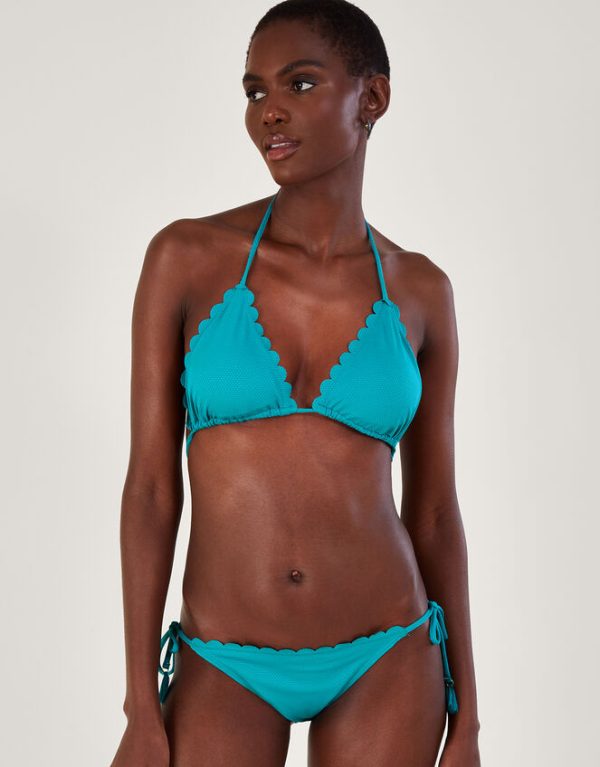 Monsoon Scallop Bikini Top Blue - Image 2