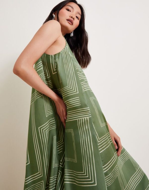 Monsoon Anica Maxi Dress Green - Image 4