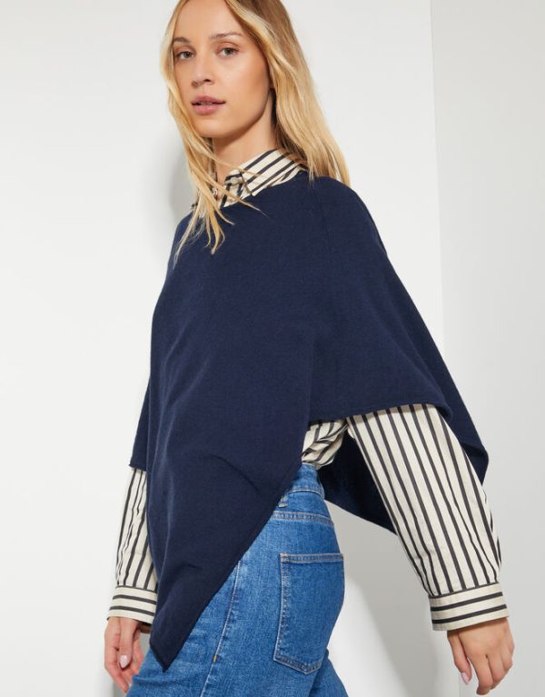 Monsoon Carly Poncho Blue - Image 4