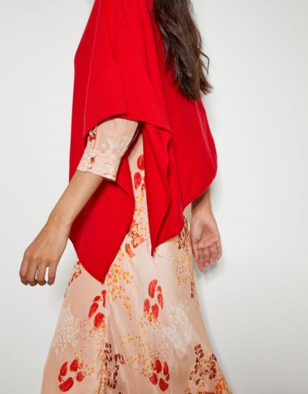 Monsoon Carly Poncho Red - Image 4