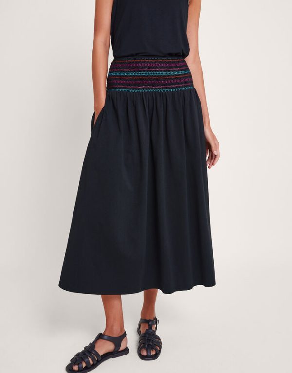 Monsoon Cleo Stitch Skirt Black - Image 3