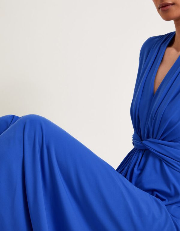 Monsoon Jaya Jersey Maxi Dress Blue - Image 4