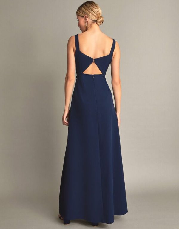 Monsoon Molly Twist Maxi Dress Blue - Image 3