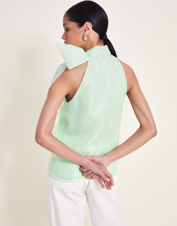 Monsoon Vera Organza Top Green - Image 5