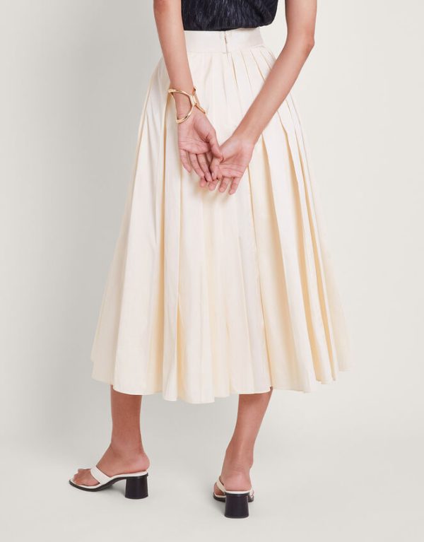 Monsoon Tully Taffeta Skirt Cream - Image 4