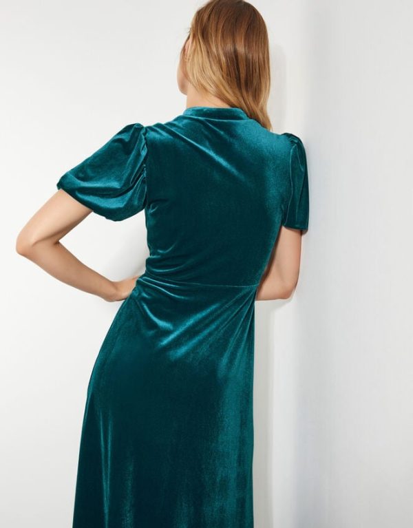 Monsoon Veronique Velvet Bow Midi Dress - Image 4