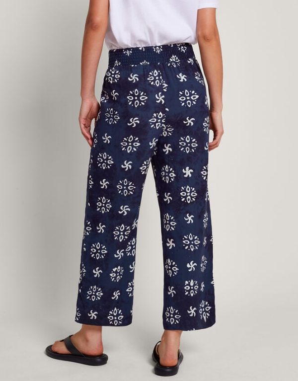 Monsoon Loretta Batik Trousers Blue - Image 3